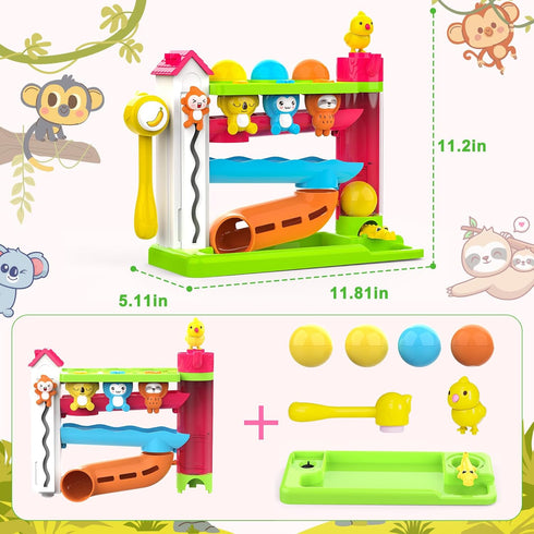 VOILBTOY 1-2 12-18 1-3,Birthday 1+ Musical Toy for Year Old Boys,Educational Baby Toys Months,Ball Drop Toy
