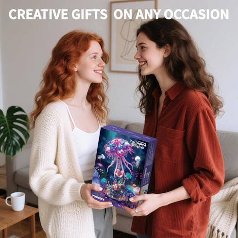 526 Set Enchanted Jellyfish Building Kit with Halloween & Christmas Festive Vibes, Pcs Underwater Creature Building
