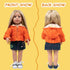 Doll Clothes Set Fashion 4 Pieces with Hooded Coat, T-Shirt, Jeans Skirt & Underpants for 18 Inch Dolls