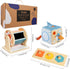 Montessori Toys for Babies 6-12 Months - 3 in 1 Play Kit with Spinning Drum, Tissue Box Toy, and Peekaboo Puzzle