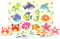 Wooden Peg Puzzle, Sea Creature Chunky Baby Puzzles, Colorful Wood Shape Puzzle