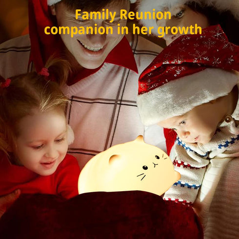 3 Tremdwoto Cat Night Light for Kids,Cute Colorful Night Light Baby Girl Squishy Night Lights Lamp Hour Timer Kitty