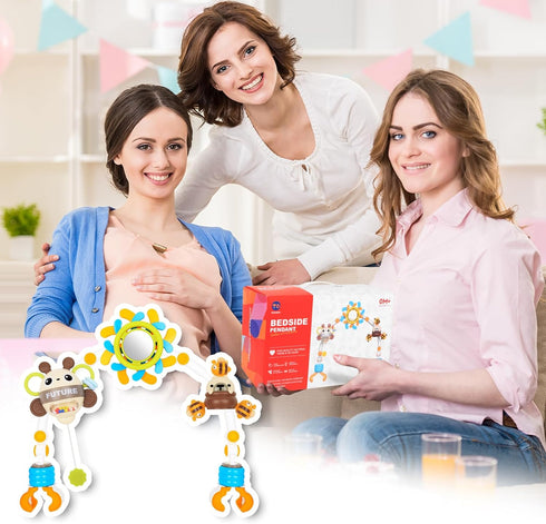 Baby Activity Stroller Arch Toys,Car Seat Toys for Adjustable Bouncer Arch Crib Bassinet Hanging Toys Mobile Clip on