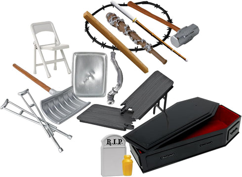15 Set Hardcore Coffin Piece Accessory for Wrestling Action Figures