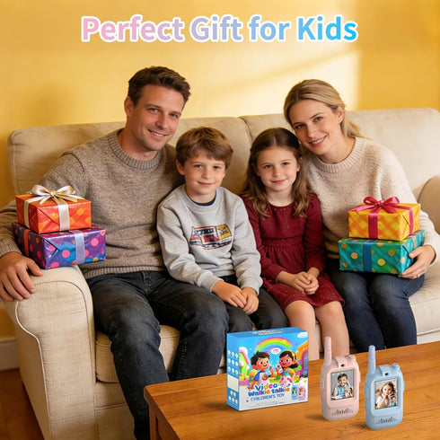 Walant 2 Pack 3-12, Walkie Talkies for Kids, Video Walkie Talkies with Screen Display, Rechargeable Toy Radios for Ages
