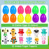 12 Pack Easter Eggs Prefilled with Animal Finger Puppets, Easter Basket Stuffers Plastic Easter Eggs Fillers Surprise