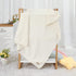 LAWKUL Knit Baby Blankets, White Cable Newborn Receiving Blanket, Soft Swaddle for Crib Stroller, 40"x30"
