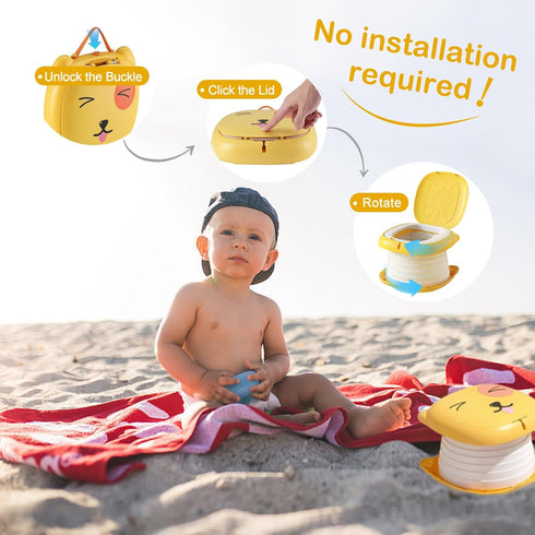 YZNlife Travel Potty for Toddler,Foldable and Portable Toilet for Kids, Apply to Seat Emergency Toilet for Car