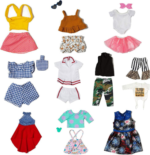 XFEYUE 22 18 inch 18 inch 10 Sets Pcs American Doll Clothes Gifts and Accessories, Fit Doll - Including of Various