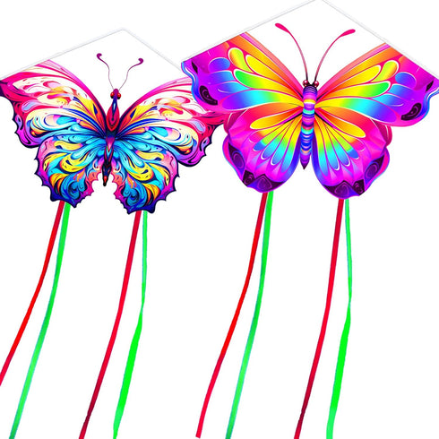 HENGDA KITE 2 Pack Butterfly Kite for Kids and Adults, Easy to Fly, Beautiful High Definition Pictures