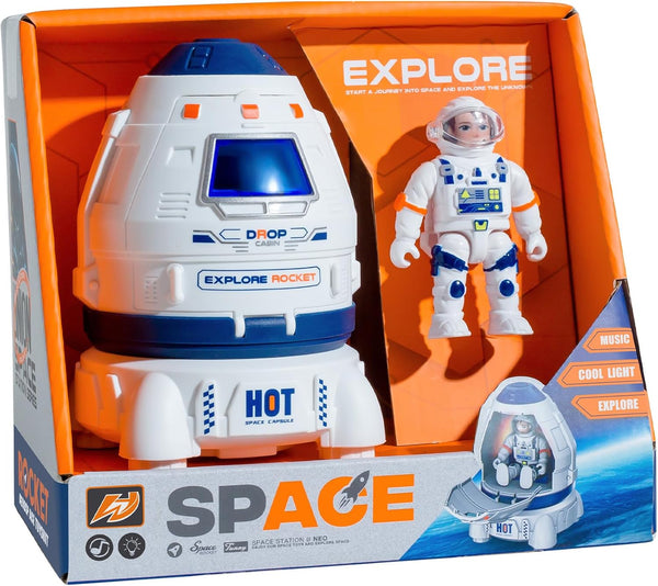 Space Capsule Toys for Kids - Space Toys with Lights and Sound for Outer Space Adventure Gift for Ages 3-8