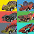DINOBROS Dinosaur Toy Pull Back Cars, 6 Pack, Dino Toys for 3 Year Old Boys and Girls