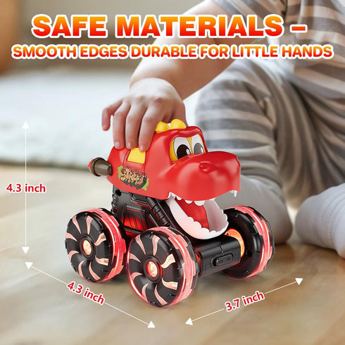 2-4: 3 Pack 1-3,Light-Up 1 3-5,5-7,Boys Dinosaur Monster Trucks for Toddlers Toy Cars for Toddler Age Truck,Moving