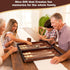 Syrace Backgammon Set 16" 2-Player Handcrafted Wooden - Large Board Game with Oversized Pieces - Classic Strategy Game