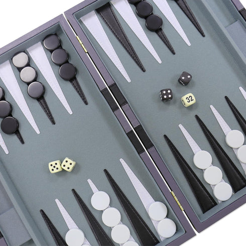 Backgammon Set Backgammon Set (15inch, - Classic Board Game with Premium Leather Case - Portable Travel Strategy Game