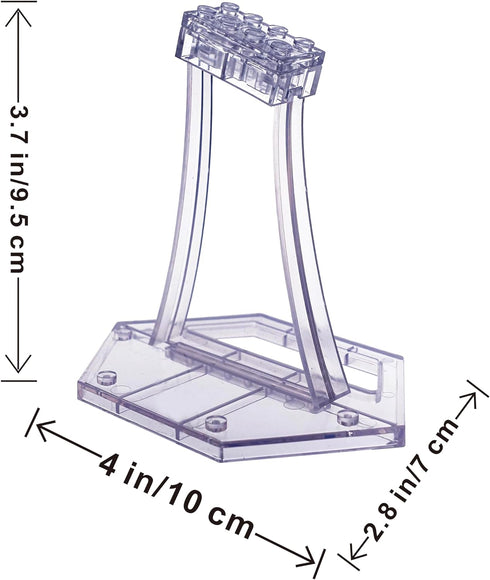 Display Stand for Lego 75301 X-Wing Starfighter, 75348 75346 75347 TIE Bomber, 75333 Jedi Starfighter, for Plane Building Block Set etc. Plastic Transparent Angled Display Stand only.