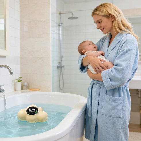 Generic 16x29x14cm, Bathtub Temperature Gauge, Waterproof, Floating Thermometer, Cloud Shape Digital Bath Thermometer