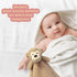 Baby Light Brown Monkey Soft Stuffed Animal Security Blanket, Plush Monkey Lovey, Cuddly Newborn Snuggle Blankie, 14"