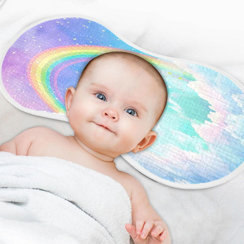 YEGAME Set 1 11 22 Inch Muslin Baby Burp Cloths of - Rainbow Super Absorbent Cotton Burping Rags Soft Baby Washcloths