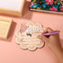 Penitue Wooden New Baby Birth Announcement Plaque, Flower Shape Hello World Sign Newborn Arrival Board Welcome Plaque