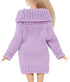 BJDBUS Winter Turtleneck Sweater Clothes for 11.5 inch Girl Doll Accessories in Purple