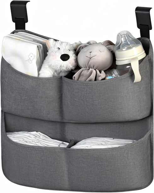 cutebeams Hanging Diaper Caddy for Crib, Diaper Organizer for Changing Table, Bassinet, Stroller,