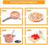 Funpynani 80pcs Set Playset Pretend Play Kitchen for Toddlers, Kids Cookware