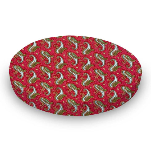 SHEETWORLD.COM SheetWorld Fitted 100% Cotton Percale Oval Crib Sheet, Fits Stokke Sleepi 26