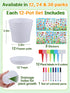 24 Set Cosweet Paintable Flower Pot Craft Kit - with Watercolor Pens, Plant Labels, and Stickers DIY Gardening Gift