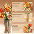 Store Set 868PCS Bagari Roses Bouquet Building - Artificial Flowers Building Blocks with Vase, Compatible with Lego Kit