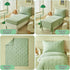 4 Set Set Set DuShow Green Piece Toddler Bedding for Boys Girls,Embroidery Microfiber Crib Bed Sheets Soft Boho