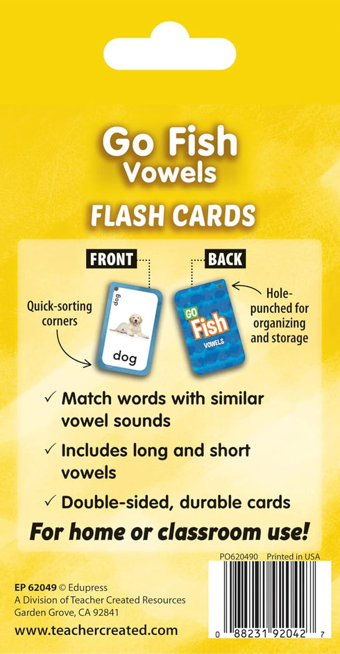 (EP62049) Go Fish Vowels Flash Cards