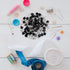 HJZHII 100Pcs 2.2 Inch Diaper Pins Safety Plastic Head Cloth Diaper Nappy Pins with Locking Closures Black Stainless