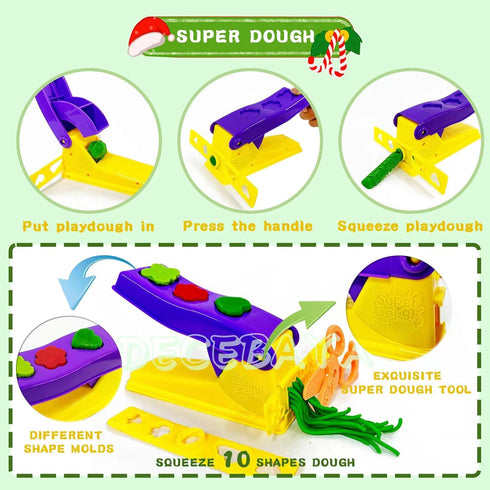 Sets 3-8 Dough Tools for Kids- Play Accessories Include Animal Molds Stamps Cutter Scissor Rolling Pin Extruder