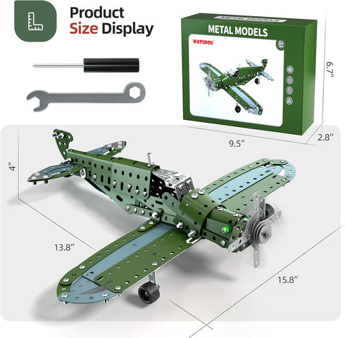 WATUDOU 8-12-16, 8 9 10 11 12 Model Airplane STEM Building Projects Toys - DIY Building STEM Projects Toys for Kids
