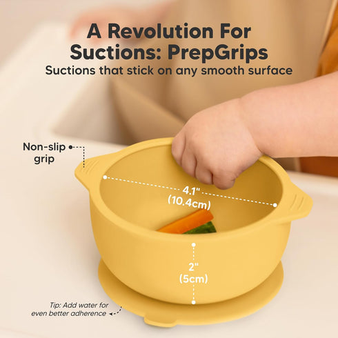 2-Pack KeaBabies Baby Bowls with Suctions, Lids - Silicone Toddler Suction Bowls for Baby Boy, Girl, Kids, Food Grade