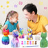 HAPMARS Paint Your Own Cat Lamp Kit - 2pcs DIY Geometric Cat Art Craft Painting Kits for Kids Ages 4-12
