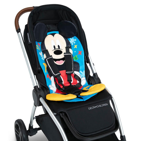 Mickey Mouse Stroller Seat Pad by Delta Children - Universal Stroller Seat Cushion/Liner for Infants and Toddlers