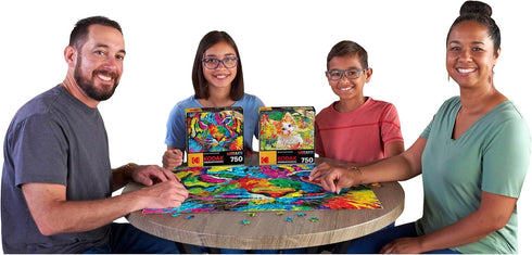 RoseArt Kodak Premium Mosaics - Rainbow Tiger - 750 Piece Jigsaw Puzzle for Adults