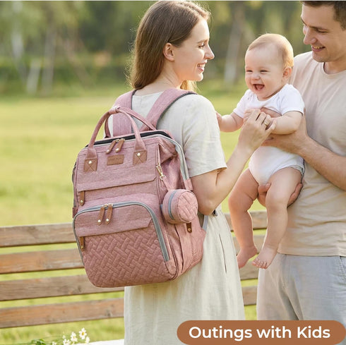 CESAILT Backpack Mommy Backpack Diaper Bag with Changing Station, Multifunction Travel Baby Bag, Waterproof Baby Tote