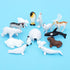 15 Set ONEST Pieces Mini Arctic Animals Figurines Polar Animal Toys Plastic Arctic Tundra Deer Toy Animal Small White
