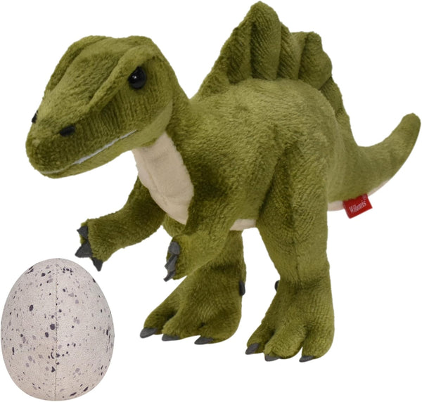 Baby Dinosaur Stuffed Animal, Green Spinosaurus Plush Toy with Egg, Soft Dino for Boys 3-5 Birthday Gift