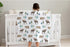 SqtmuHLuo 60x80inch Baby Blanket Boys Girls Moose Bear Deer Baby Nursery Bed Blanket Soft Flannel Swaddles Toddler