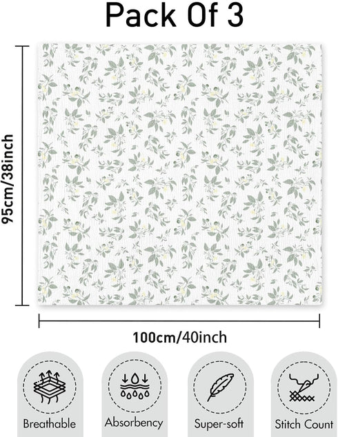 Blankets,3-Pack 40 38 inches GLLQUEN BABY Muslin Swaddle Receiving Blankets for Newborn Boys and Girls,Baby Swaddle