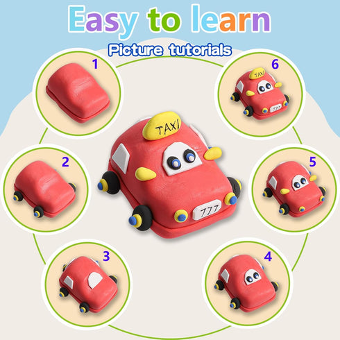 Air Dry Clay Kit - 36 Colors Ultra Light Magic Clay with Tools, Safe and Non-Toxic for Kids