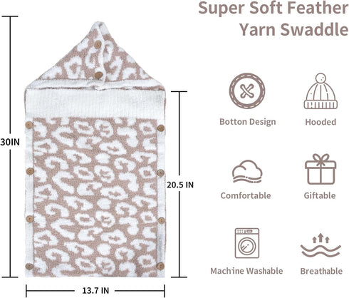 0-6 JOOJA Newborn Baby Swaddle Blanket for Boys Girls Essential for Infants Months Receiving Blankets Knit Sleeping Bag