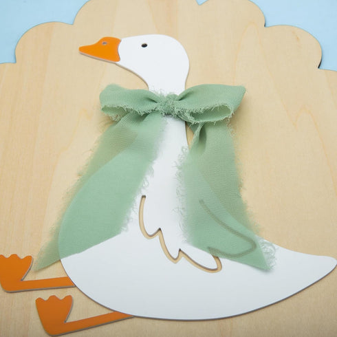 Troxueo 3D Wooden Goose Wall Decor - Funny Animal Nursery Art, Boho Silly Goose Decor for Kids Room, Baby Boy & Girl