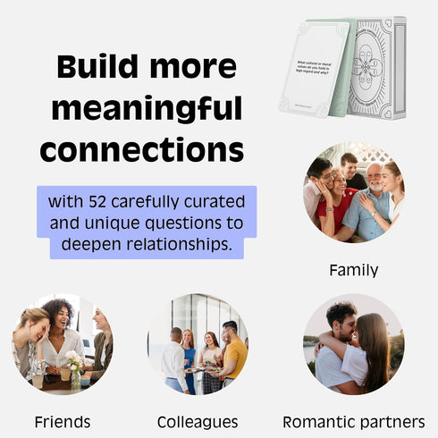 The Original Curiosity Edition - 52 Deep Conversation Cards for Team Building Games, Family Game Night, Couples
