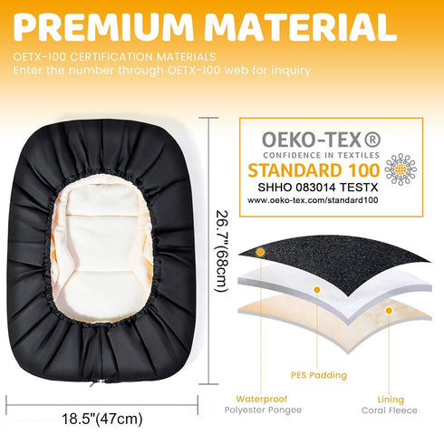 Orzbow Baby Car Seat Cover, Universal Winter Car Seat Cover with Adjustable Collar, Waterproof Carseat Covers Baby