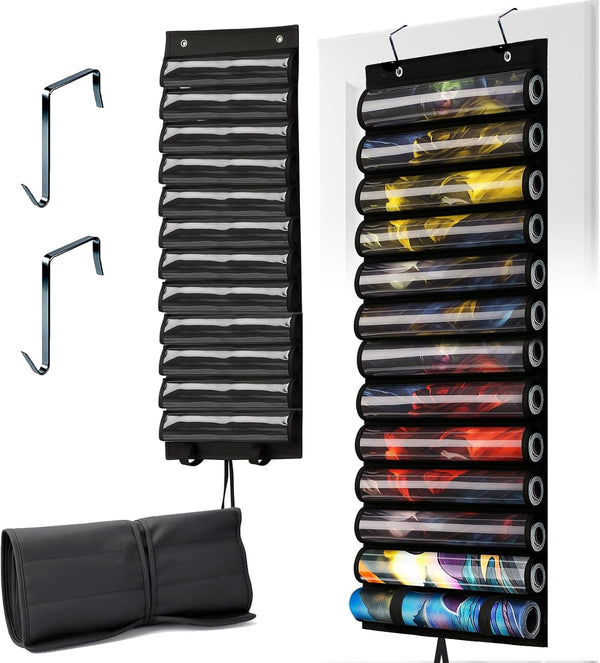 DHRRDE Playmat Tube for MTG - Portable Hangable Door Organizer with 2 Hooks,